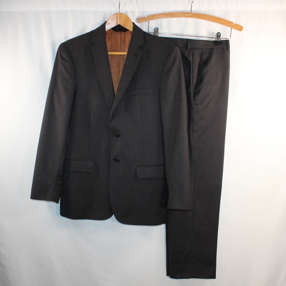 Jos. A. Bank Slim Fit Navy Blue 2 Button Suit 39R Flat Front 34x29 Pants